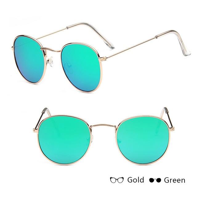 Leon Elegant Unisex Woman and Man Classic Round  Sunglasses Designer Glasses Lady Round Luxury Retro Sunglasses With Vintage Mirror Oculos De Sol Gafas