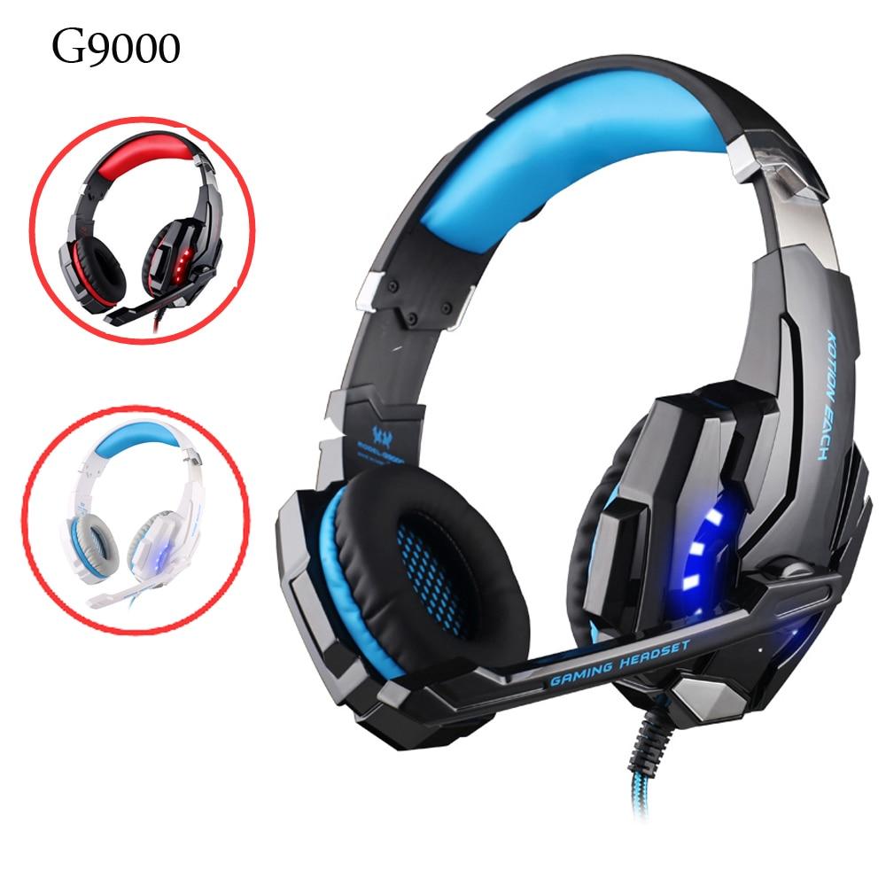 NEW STEVVEX Modern G2000 G9000 Gaming Headsets Big Headphones with Light Mic Stereo Earphones Deep Bass for PC Computer, Laptop and Gaming