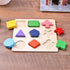 Wooden Geometric Shapes Puzzle Sorting Math Bricks Preschool Learning Educational Game Baby Toddler Toys for Children