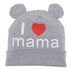 Modern Baby Hat Cute Ear Cotton Girls Cap Scarf Infant Hats Finger love Kids Boys Knitted Cap Winter hat I love mama/pap  Cap