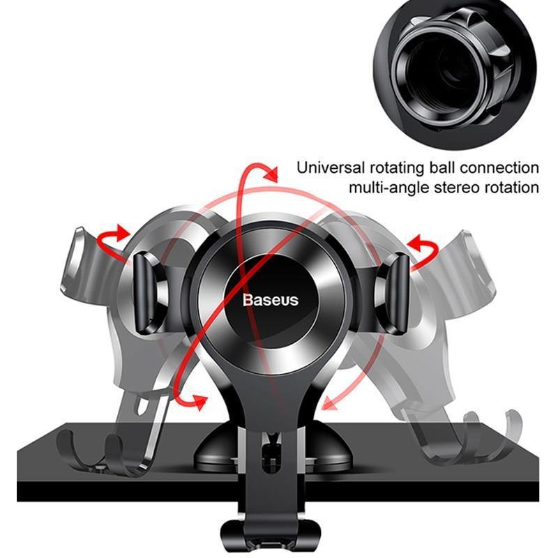 Powerful Gravity Car Phone Holder Support Sucker Strong Suction Cup Car Mount Auto Phone Stand