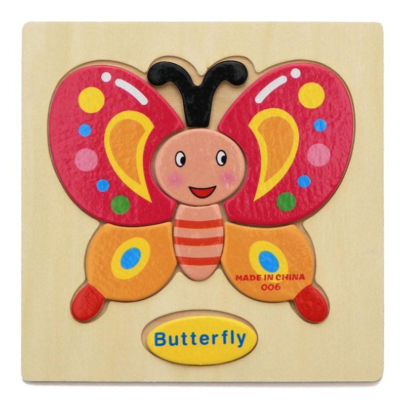 Wooden 3D Stevvex Modern Interesting Baby Learning Puzzles for Children Cartoon Animal Fruit Puzzles Intelligence Kids Children Educational Toy