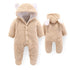 Newborn Winter Hoodie Baby Rompers Outwear Infant Baby Jumpsuit 3M -12M For Girls and Boys Winter Romper