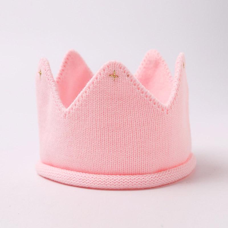 Crown Baby Hat Photography Props Knit Newborn Baby Girl Boy Hat Turban Infant Toddler Beanie Cap For Kids