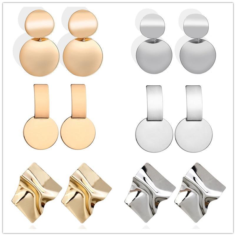 Luxury Modern Trend Fashion Statement Earrings 2020 Style Big Geometric Round Earrings For Women and Girls