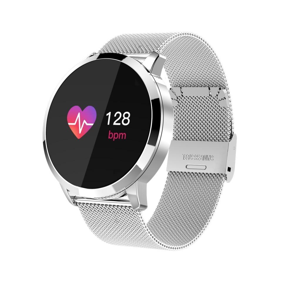 New Q8 LED Bluetooth Smart Watch With Stainless Steel Waterproof Breacelet Wearable Device Smartwatch Style for Men and Women With Fitness Tracker