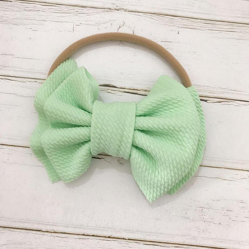 Modern Fashion Floral Headband Newborn Baby Elastic Hairbands Pearl Fresh Style Bow Knot For Girls