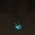 Modern Amazing Moon Glowing Necklace Gem Charm Elegant Jewelry Silver Plated Women Halloween Pendant Hollow Luminous Stone Pendant Perfect Necklace Gifts