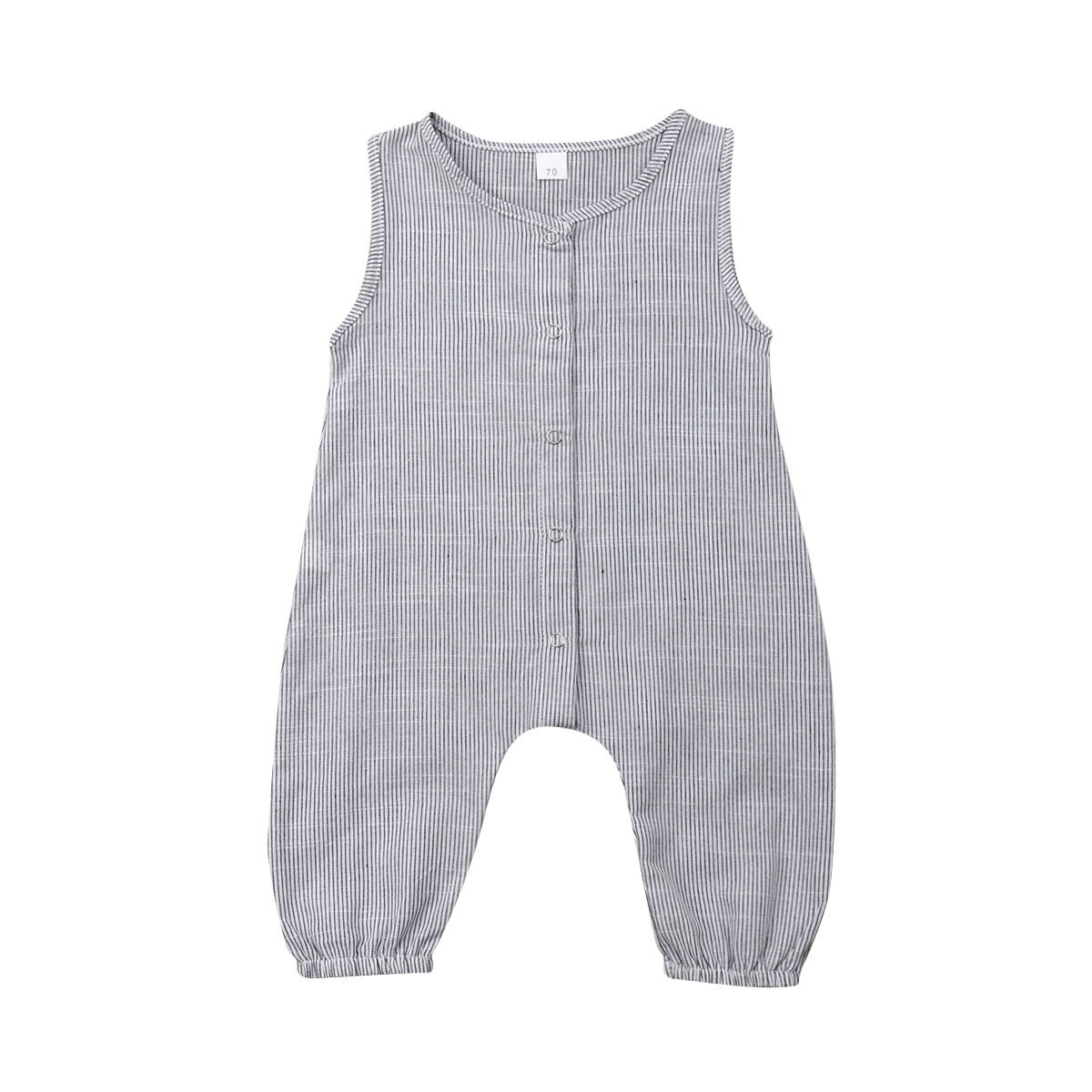 Solid Color Sleeveless Cotton Romper Jumpsuit Playsuit Outfits for Newborn Baby Boy/Girl In Classic Design