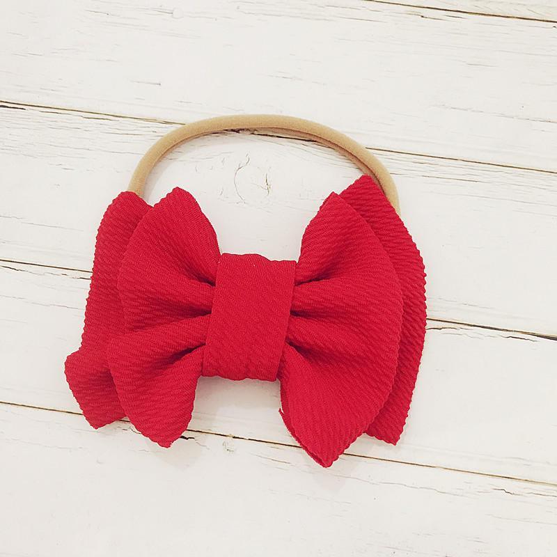 Modern Fashion Floral Headband Newborn Baby Elastic Hairbands Pearl Fresh Style Bow Knot For Girls