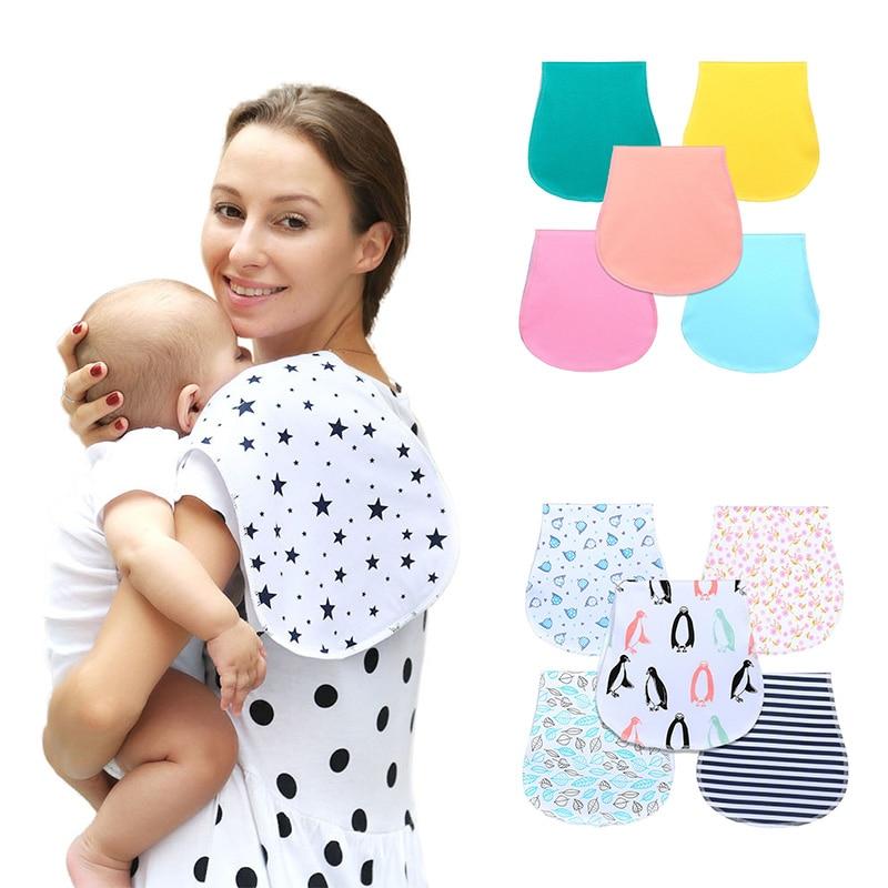 New Baby 100% Cotton Three Layers Waterproof Lightweight Natural Burp Curved Bibs For Baby Accessories