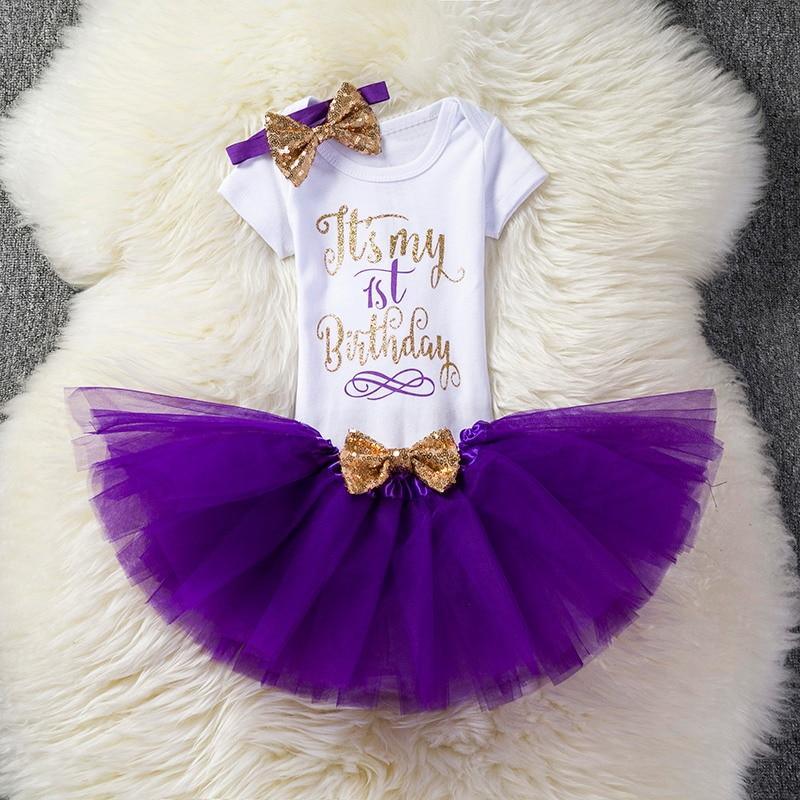 Modern Birthday Outfit Ensemble One Year Little Girl Dress Clothing Baby Child Summer Clothes With Unicorn Dress Design For Girls