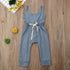 Newborn Baby Girl Boy Backless Striped Ruffle Romper Overalls Jumpsuit Clothes In Retro Syle For Boys And Girls