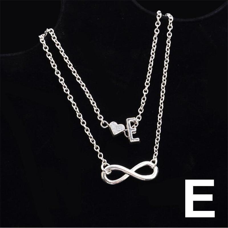 Anklet Heart Infinity Silver Color Ankle Bracelet 26 Letter Anklets For Women Foot Jewelry Style