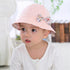 Modern Baby Girls Sun Hat Cotton Baby Hat Kids Child Cap Bowknot Flower Print Bucket Hat Double Sided