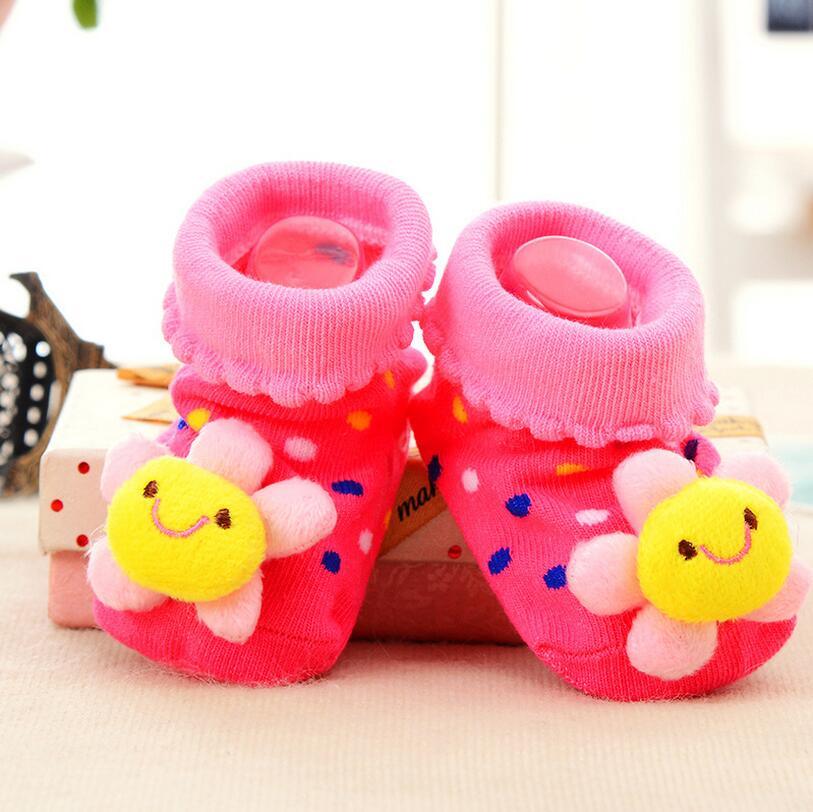 Cotton Baby Socks Rubber Anti Slip Boy Girl Floor Kids Toddlers Autumn Spring Cartoon Infant Newborn Sock