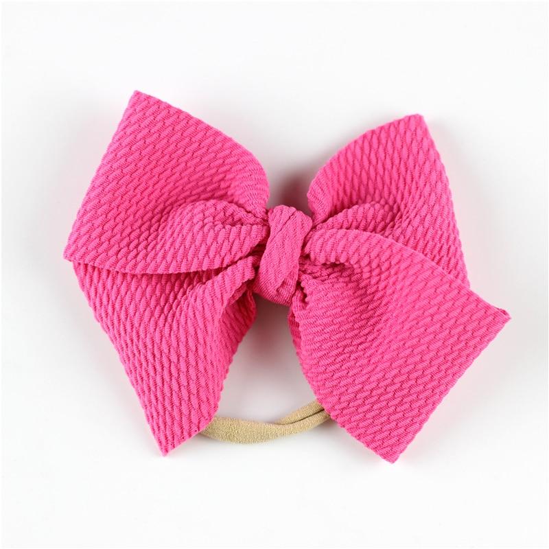 Modern New Headband with Messy Bow Baby Girls Hairbows Infant Solid Large Bow Turban Headwrap Newborn Bow For Girls