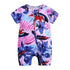 Summer Newborn Fashion Boy and Girls Printed Flower Short-sleeved Romper /  jumpsuit For Kids