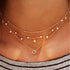 Charm Shiny Gem Crystal Star Bead Chain Tassel Pendant Multilayer Clavicle Neckace Women Boho Gold Party Jewelry