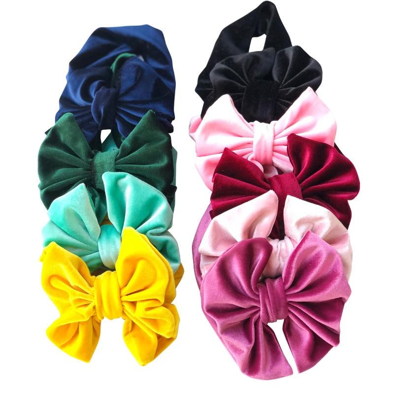 Baby Headband Big Bowknot Baby Girl Bright Colors Headband For Newborn Bow Hair Band Children Head Wrap Hair Accessories