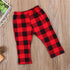 Modern Girls Red Pants For Newborn and Kids In Cute Baby Clothes Trousers Style Plaid Pants for Girls