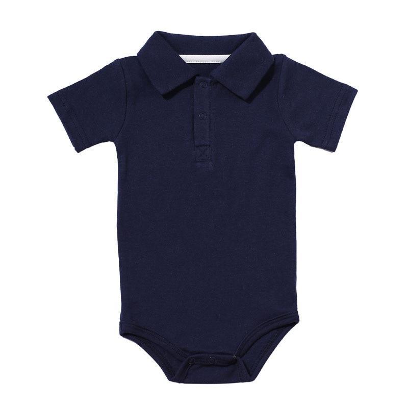 Summer Baby Boy/Girl Turn-down Collar Rompers Infant Newborn Cotton Clothes Jumpsuit