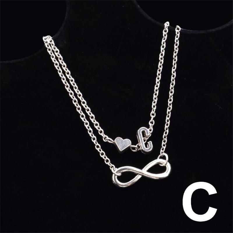 Anklet Heart Infinity Silver Color Ankle Bracelet 26 Letter Anklets For Women Foot Jewelry Style