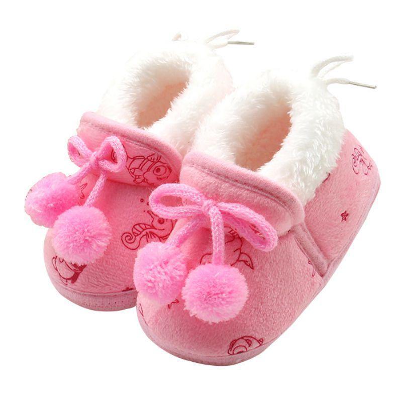 Unisex Winter Sweet Newborn Soft Baby Girls Princess Boots First Walkers Soft Infant Toddler Kids Girl Footwear Shoes