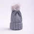 Luxury Baby Kids Pompom Newborn Baby Hat Cap Knitted Warm Hats With Rhinestone for Baby Girl/Boy Beanie Soft Toddler Hat