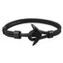 Black Anchor Modern Bracelets New Amazing Charm Survival Rope Chain Paracord Bracelet Elegant For Male Wrap Metal Sport Hooks