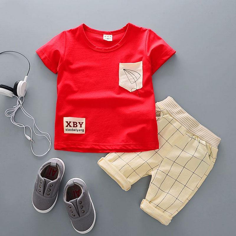 Fashion T shirt and Shorts Set Cartoon Cotton Summer Clothing for Newborn Baby Boy Infant Fashion Outerwear Clothes