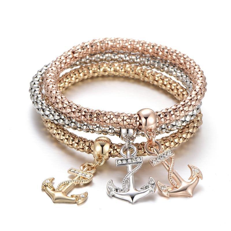 New Fashion Bracelet Elegant Modern Tree of Life Owl Anchor Music Note Boy Girl Heart Bracelets For Women Multilayer Bracelet