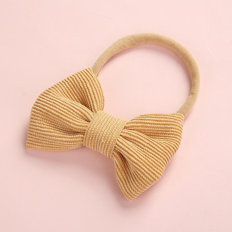 Baby Headband Bow Headbands For Girl Corduroy Head Band Thin Nylon Hairband Newborn Kids Hair Accessories Bow For Kids