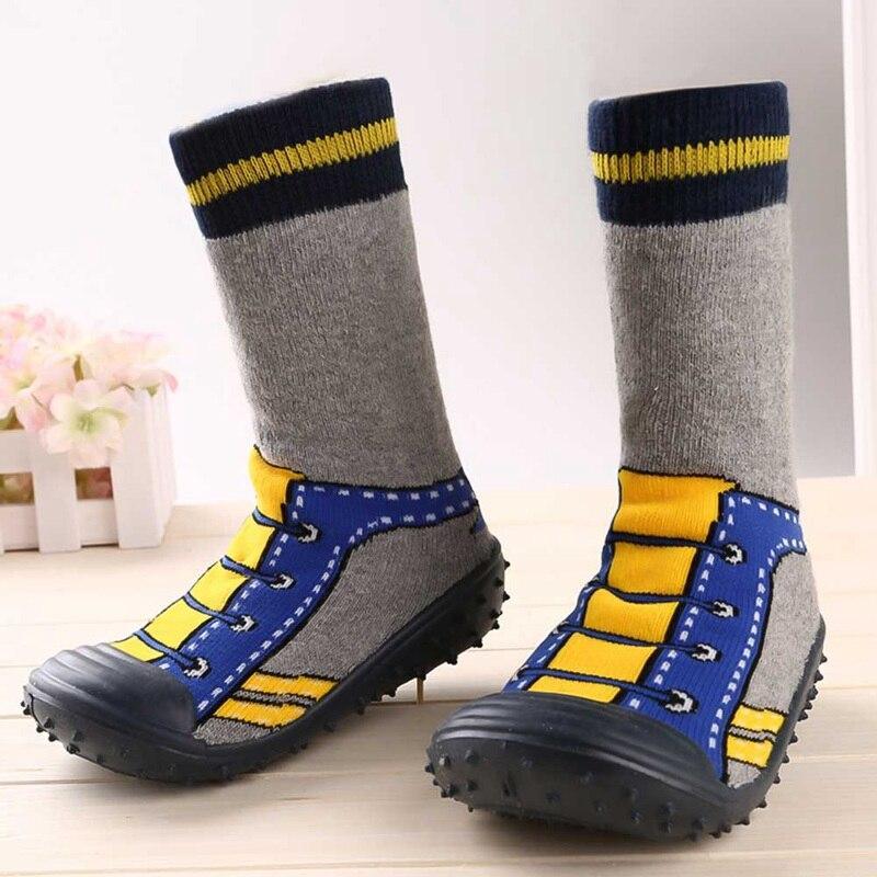 Newborn Baby Boys/Girls Socks With Anti-Slip Soft Rubber Soled Outdoor Foot Socks Animal Carton Floor Booties Socks For Kids