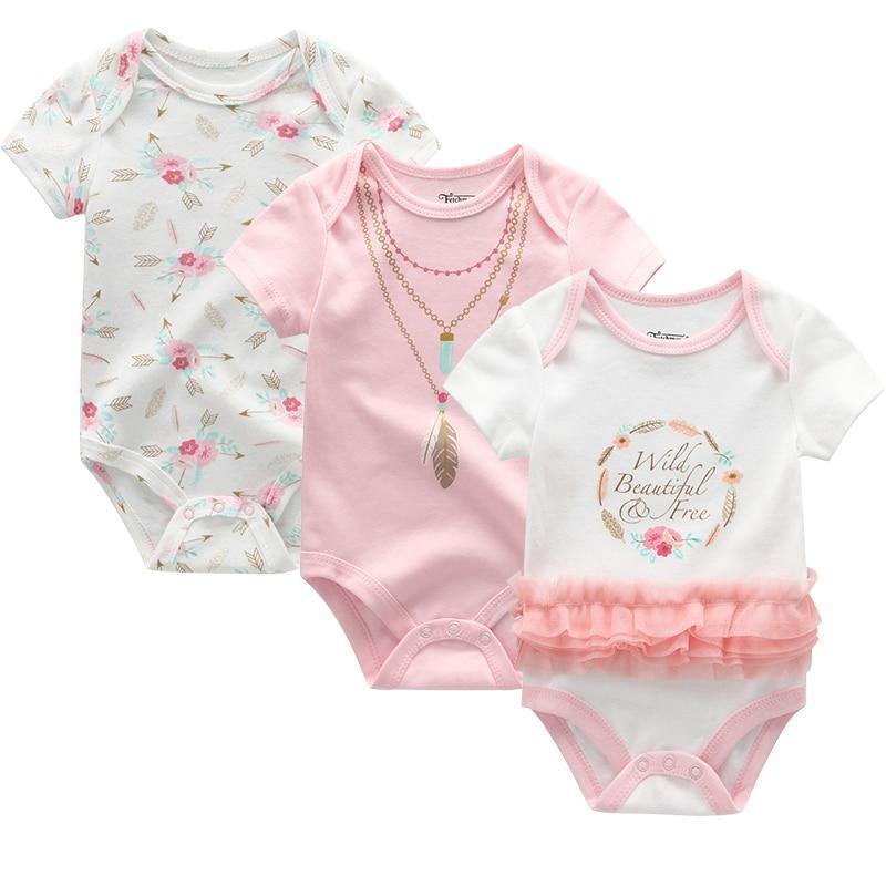 3PCS/Set Modern Fashion Baby Clothes Bodysuits Baby Clothes Unicorn Clothing Unisex 0-12M Baby Bodysuits Romper and Jumpsuit Set For Kids and Baby