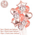 Birthday Balloons Foil Number Ballon Banner Party Decorations  Rose Gold