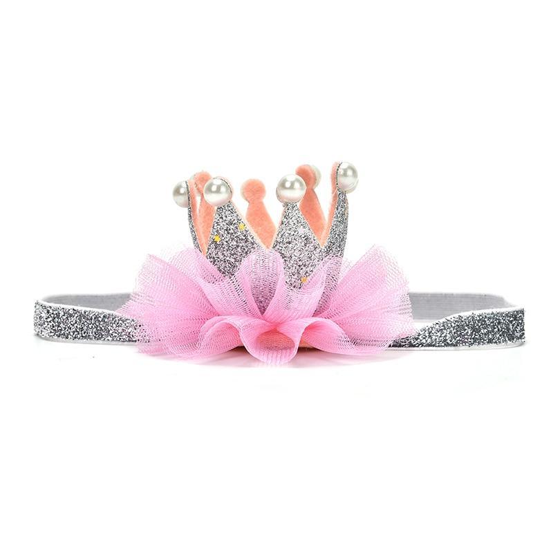 Luxury Modern Crown Headband Gold Princess Crown Photo Props For New Born Baby Girl Birthday