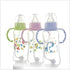 Unisex Baby 150/280ml Wide Mouth Soft Silicone Cover Straw Drinking Milk Bottle For Newborn Nursing Product With Handle