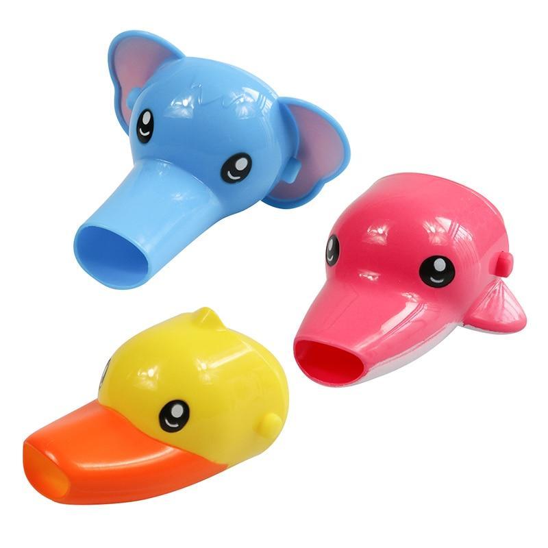 Modern Happy Fun Animals Faucet Extender For Bathroom Baby Tubs Kids Hand Washing Bathroom Sink Accessories