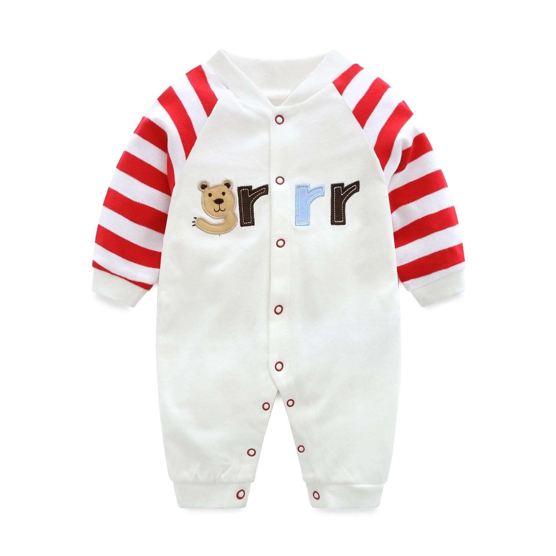 Modern Printed Jumpsuits Gentleman Autumn Long Sleeves Rompers Cotton Baby Clothes for Boys and Girls Outfits Style