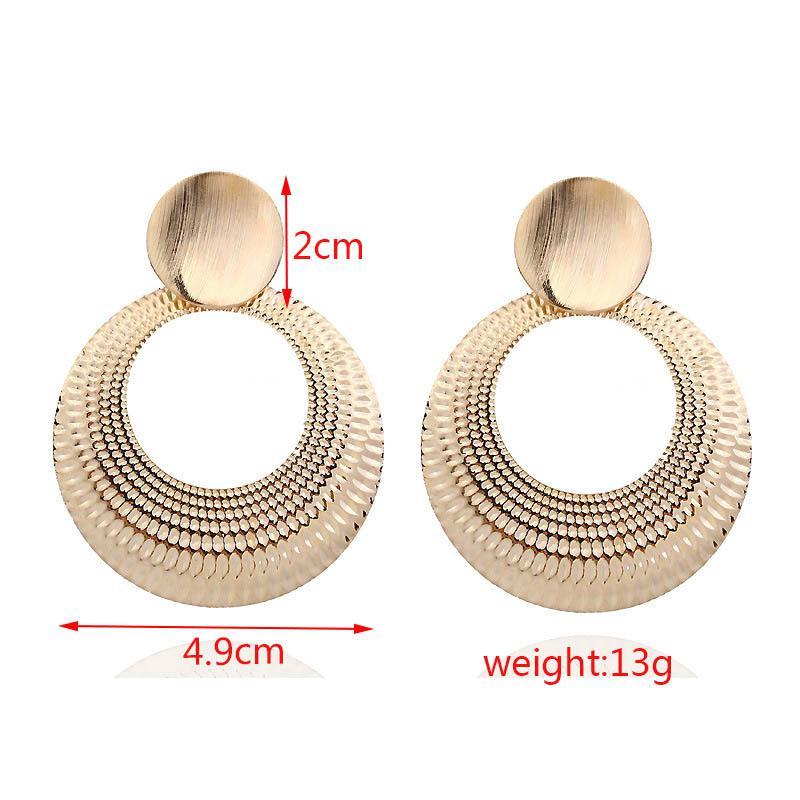 Epic Big Earrings Exaggerated Matte Luxury Stud Earrings For Women Metal Earring Modern Gold Silver Perfect Color Black Yellow Red Earrings