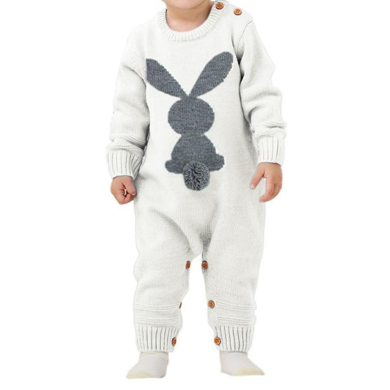 Handmade Modern Luxury Christmas Baby Rompers Newborn Rabbit Baby Jumpsuit Overall Long Sleeve  Baby Boys Clothes