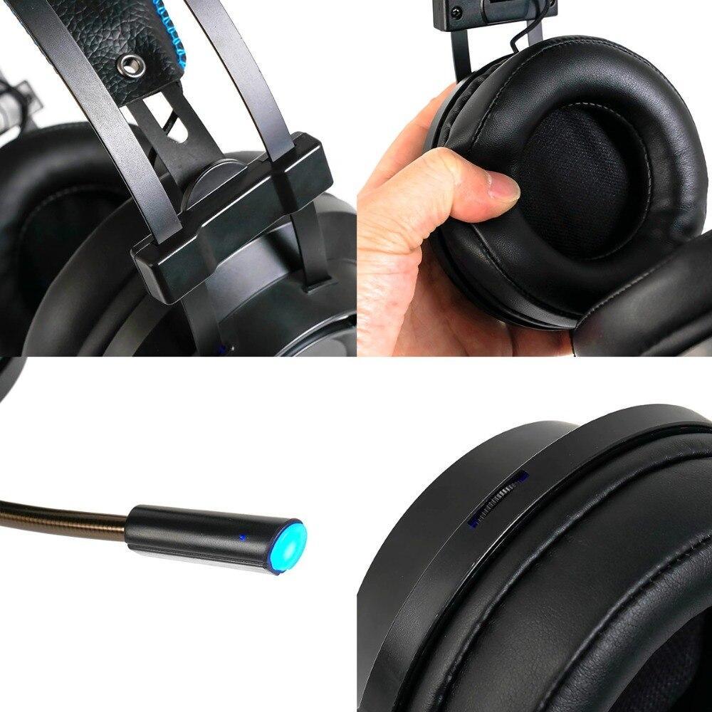 Gaming Headset Headphones with Microphone for PC Computer for Game One Professional Gamer Earphone Surround Sound RGB Light