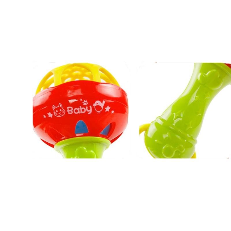 Baby Rattles toy Intelligence Grasping Gums Plastic Hand Bell Rattle Educational Mobiles Toys For Baby and Kids