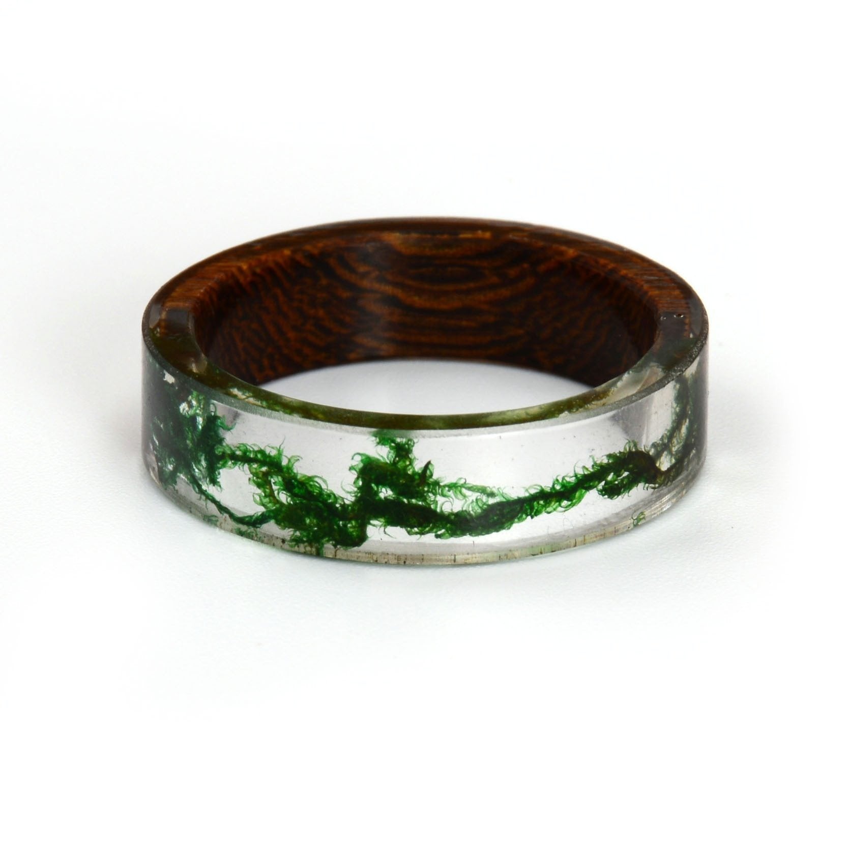 Elegan Luxury Forest Epic Fashion Rings for Women Wood Resin New Stylish Landscape Ring Transparent