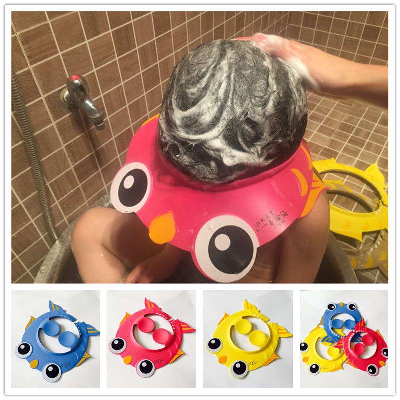 Newest Arrivals Hot Babies Children Kids Safe Shampoo Bath Bathing Shower Cap Hat Wash Hair Shield For Kids