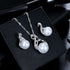 Trendy Elegant Luxury Jewelry Sets Wedding Silver Color Earrings Simulated Pearl Jewelry Set Women Necklace Set  For Women and Ladies