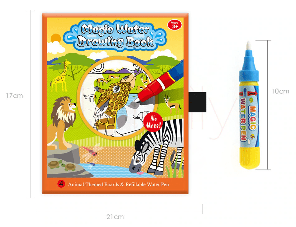 Modern Coloring Magic Water Drawing Book With Pen For Kids and Baby Educational Toy Animals Painting Writing Doodle Cloth Book Kids Drawing Board