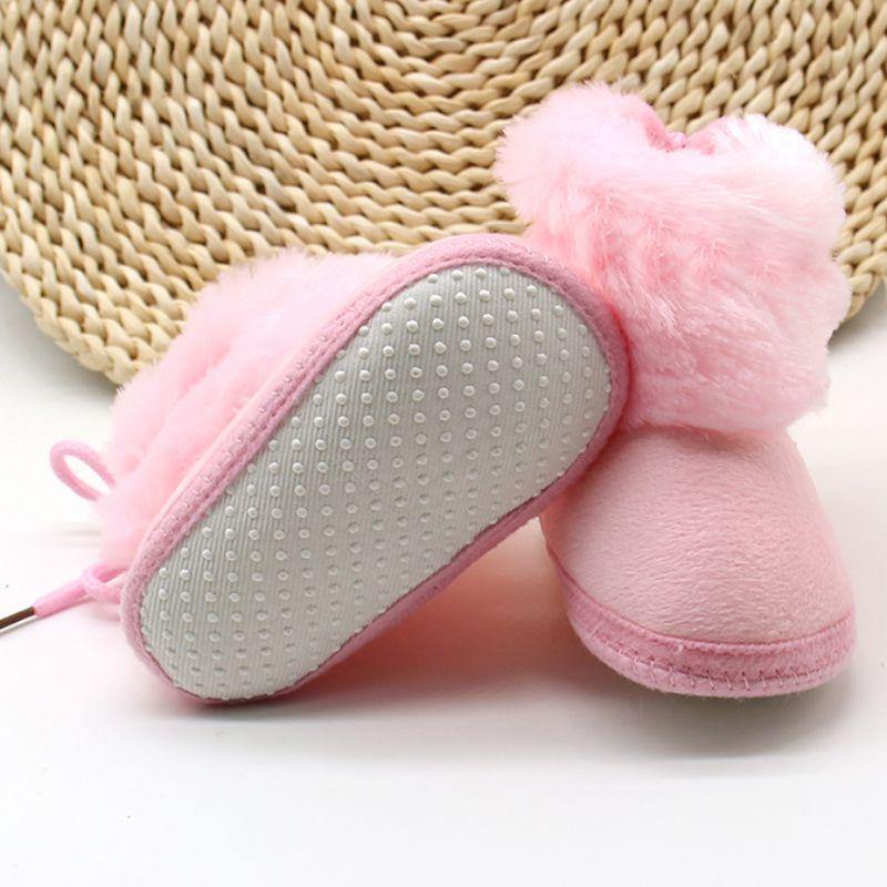 Unisex Winter Sweet Newborn Soft Baby Girls Princess Boots First Walkers Soft Infant Toddler Kids Girl Footwear Shoes