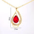 Unique Design Double Layer Water Drop Jewelry Sets for Women Fashion Crystal Necklace Earrings Bridal Wedding Jewelry Sets Gift